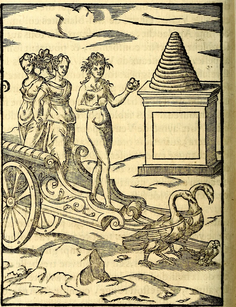 An illustration from Les images des dievx des anciens : contenans les idoles, covstvmes, ceremonies, & autres choses appartenans à la religion des payens, 1581, leaf 621