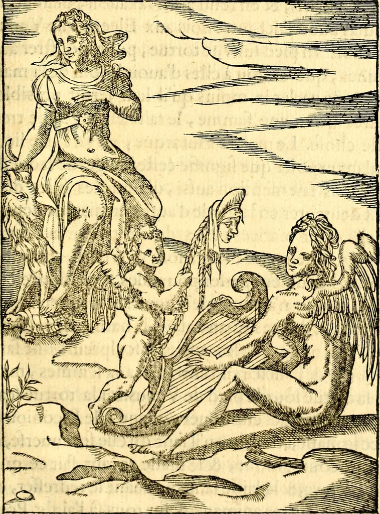 An illustration from Les images des dievx des anciens : contenans les idoles, covstvmes, ceremonies, & autres choses appartenans à la religion des payens, 1581, leaf 628