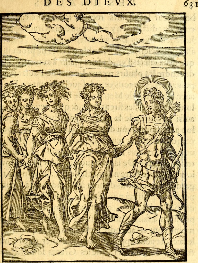 An illustration from Les images des dievx des anciens : contenans les idoles, covstvmes, ceremonies, & autres choses appartenans à la religion des payens, 1581, leaf 648