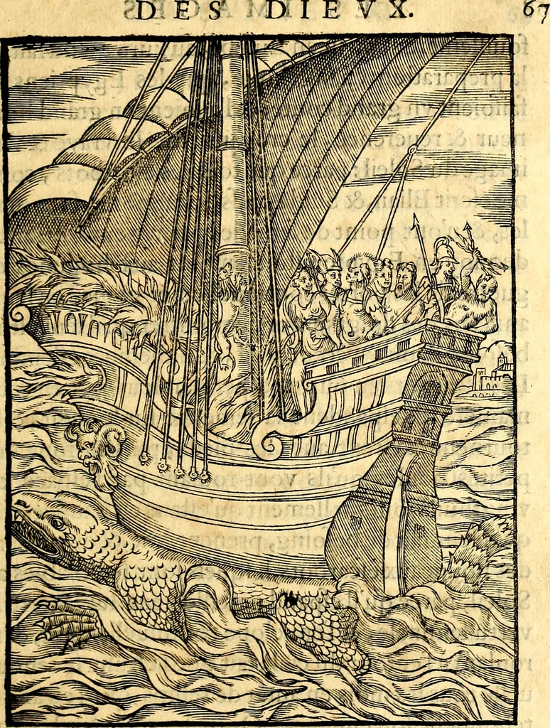 An illustration from Les images des dievx des anciens : contenans les idoles, covstvmes, ceremonies, & autres choses appartenans à la religion des payens, 1581, leaf 86