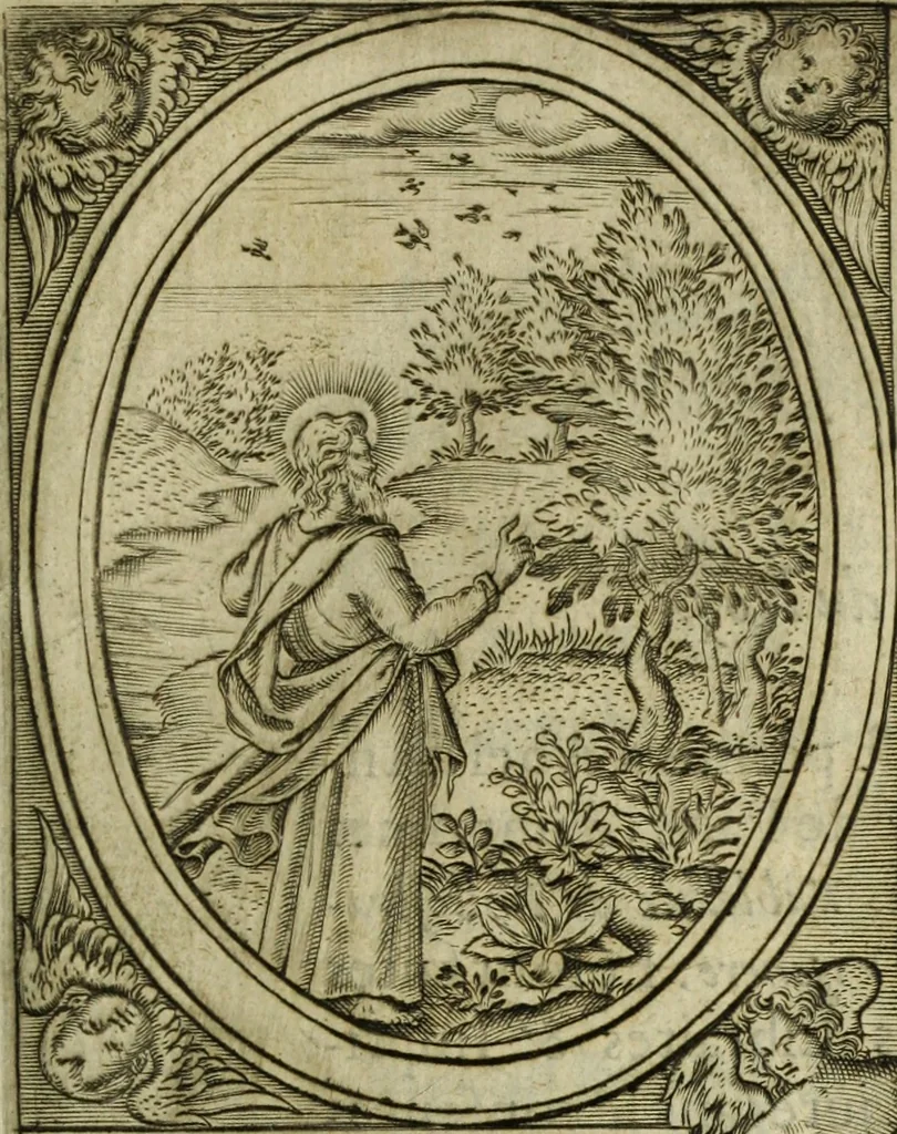 An illustration from Les images ov tableavs de platte peintvre de Philostrate lemnien sophiste grec, 1597, leaf 4