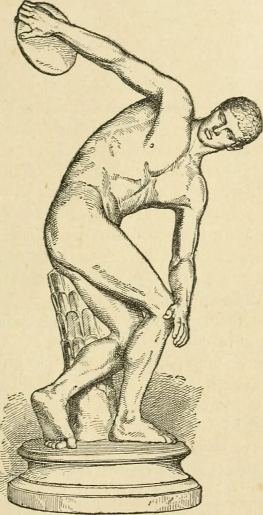 An illustration from Les jeux des Grecs et des Romains, 1891, leaf 166