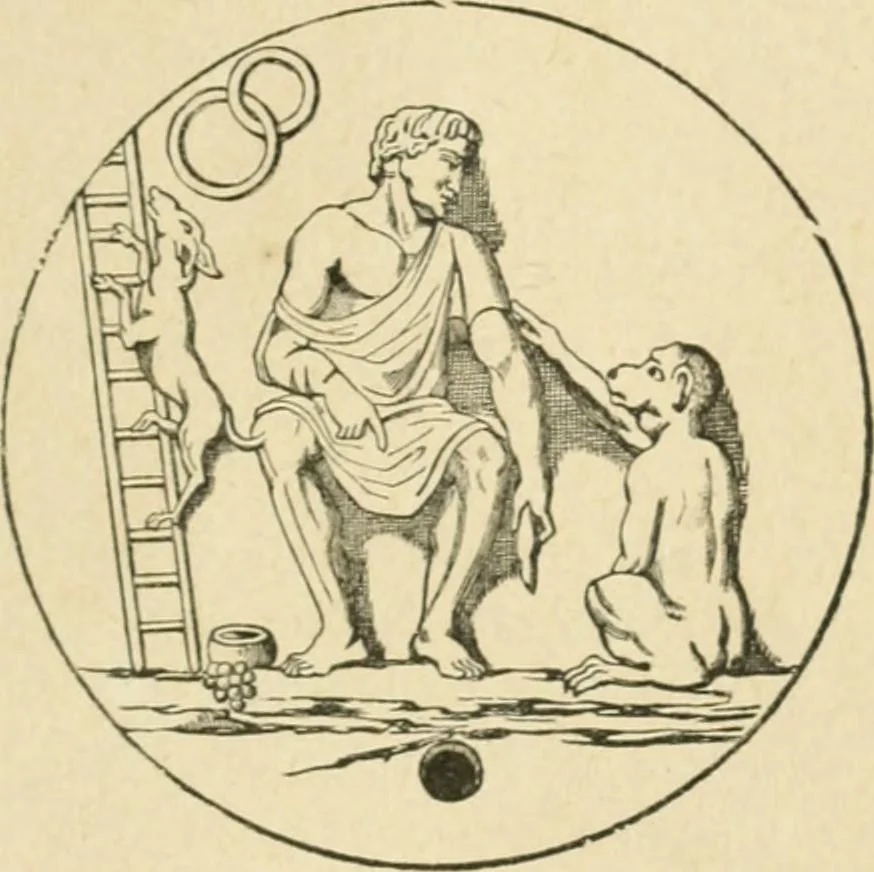 An illustration from Les jeux des Grecs et des Romains, 1891, leaf 244