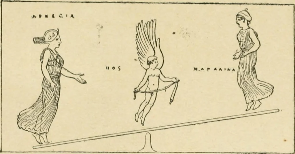 An illustration from Les jeux des Grecs et des Romains, 1891, leaf 34