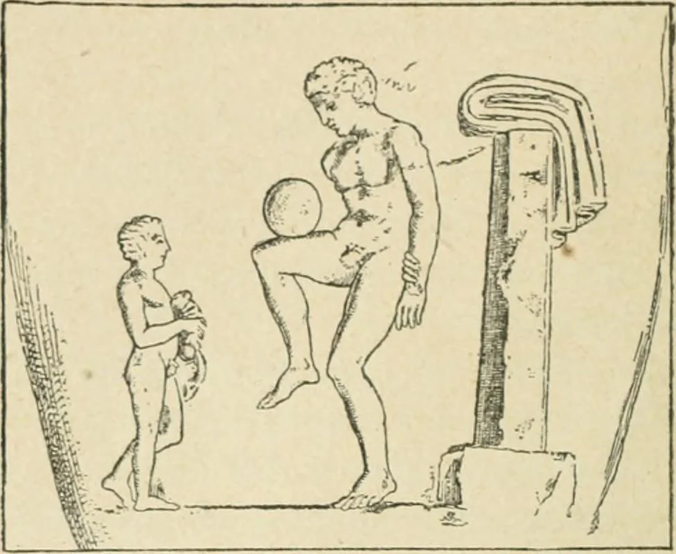 An illustration from Les jeux des Grecs et des Romains, 1891, leaf 41