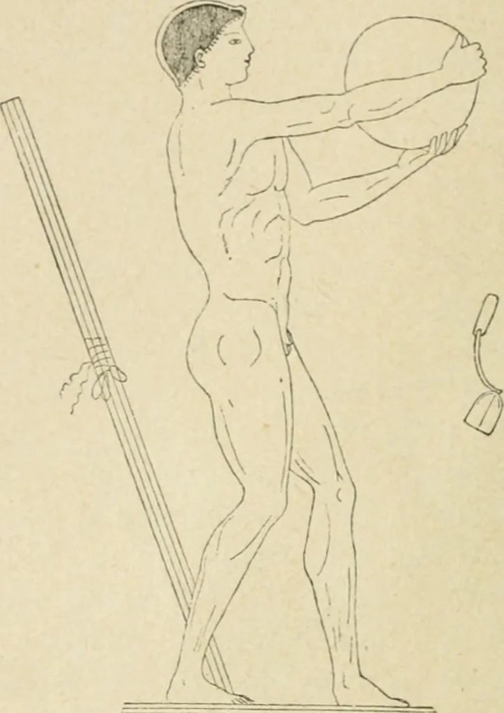 An illustration from Les jeux des Grecs et des Romains, 1891, leaf 53