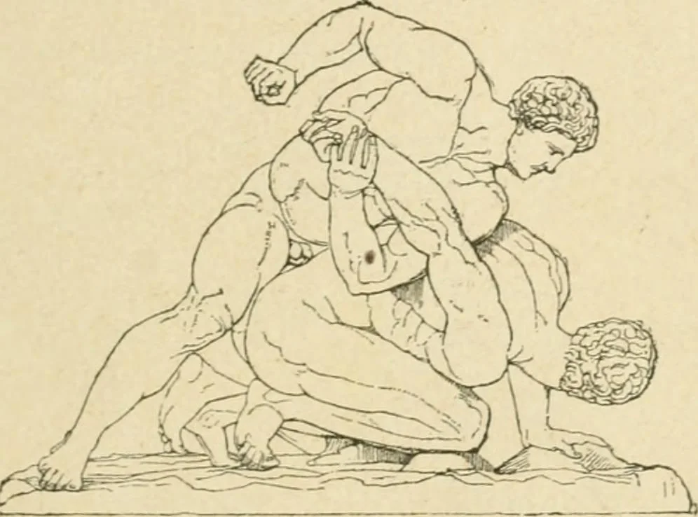 An illustration from Les jeux des Grecs et des Romains, 1891, leaf 60
