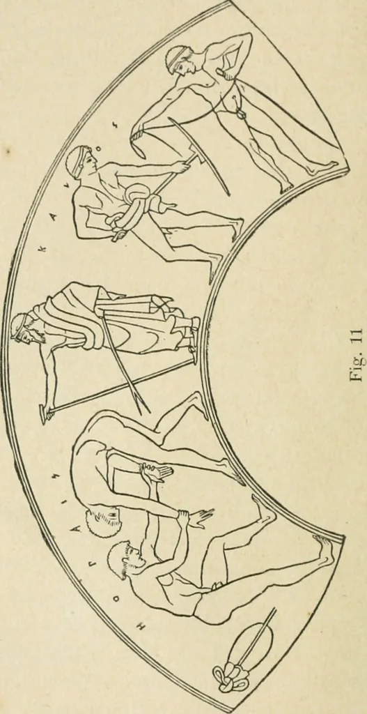 An illustration from Les jeux des Grecs et des Romains, 1891, leaf 65