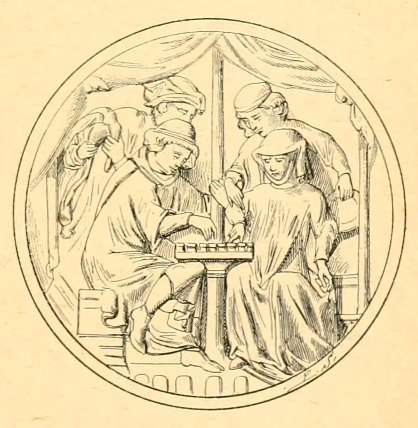 An illustration from Les jeux et les jouets, leur histoire. Le jeu récréatif, le jeu d'adresse, les jeux de hasard et de combinaison, le jeu dans l'éducation physique, le jeu dans l'enseignement moderne. 107 gravures, 1912, leaf 125