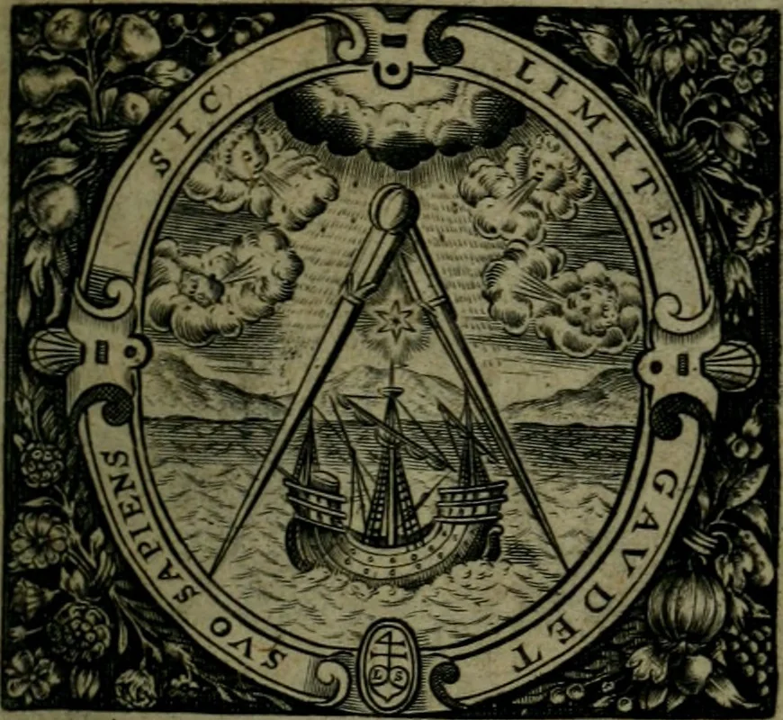 An illustration from Les lettres d'Estienne Pasquier, Conseiller & Advocat General du Roy à Paris : contenans plusieurs belles matieres & discours sur les affaires d'Estat de France, & touchant les guerres civiles, 1619, leaf 6