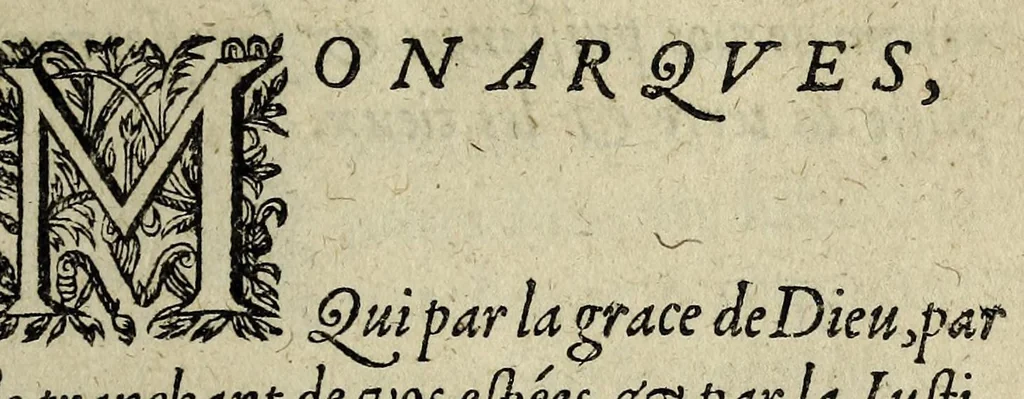 An illustration from Les libres discovrs dv Sievr dv Praissac., 1618, leaf 3