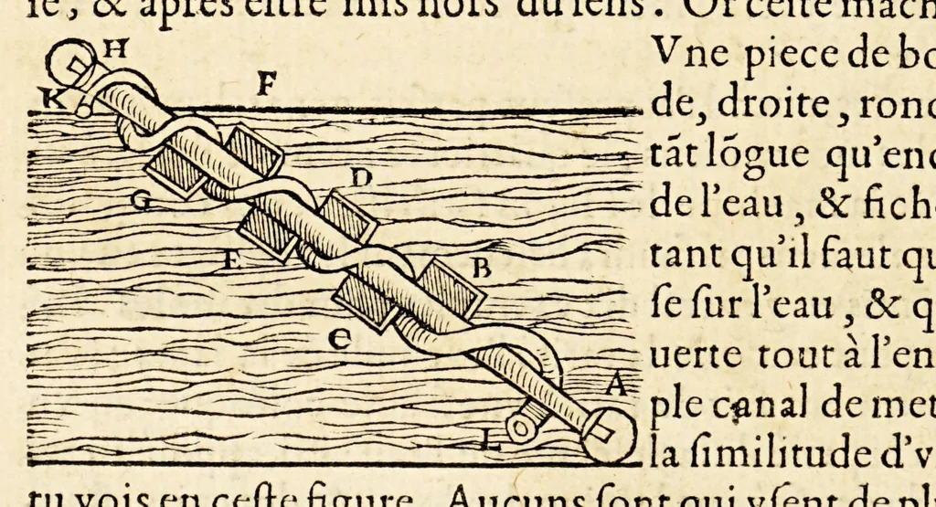 An illustration from Les Livres de Hierome Cardanus medecin milannois, intitules de la subtilité, & subtiles inuentions, : ensemble les causes occultes, & raisons d'icelles,, 1556, leaf 38