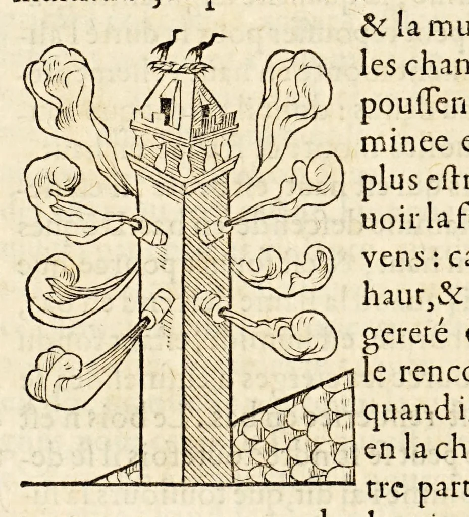 An illustration from Les Livres de Hierome Cardanus medecin milannois, intitules de la subtilité, & subtiles inuentions, : ensemble les causes occultes, & raisons d'icelles,, 1556, leaf 62