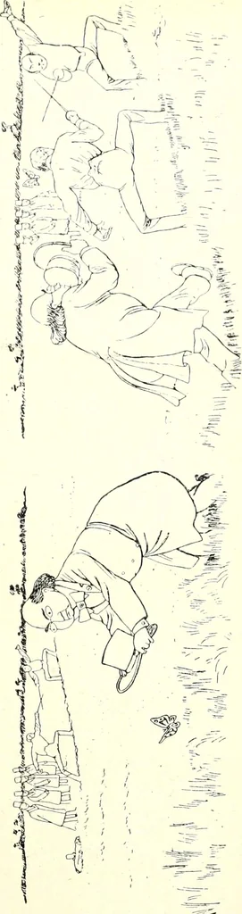 An illustration from Les maitres humoristes : les meilleurs dessins : les meilleurs légendes, 1905, leaf 100