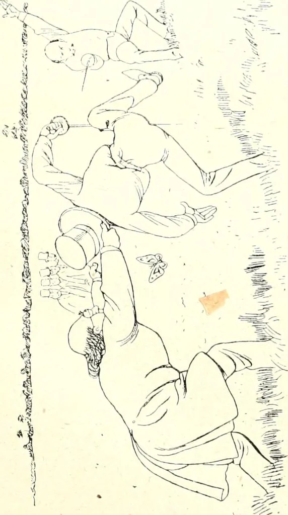 An illustration from Les maitres humoristes : les meilleurs dessins : les meilleurs légendes, 1905, leaf 102