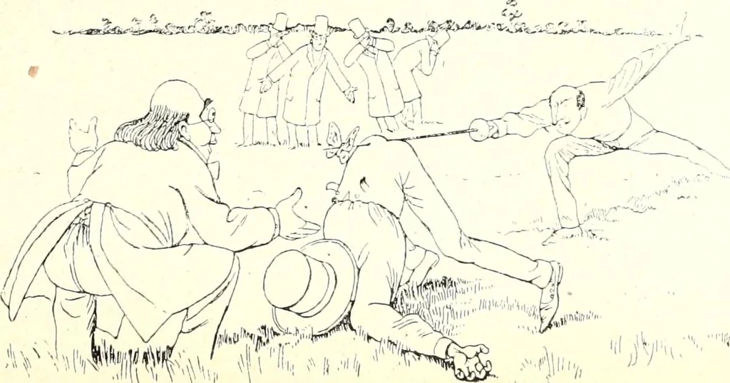 An illustration from Les maitres humoristes : les meilleurs dessins : les meilleurs légendes, 1905, leaf 102