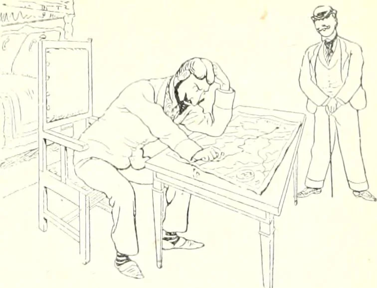 An illustration from Les maitres humoristes : les meilleurs dessins : les meilleurs légendes, 1905, leaf 104