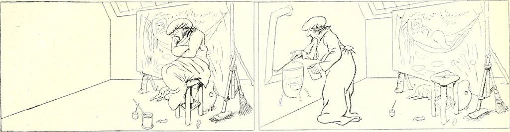 An illustration from Les maitres humoristes : les meilleurs dessins : les meilleurs légendes, 1905, leaf 106
