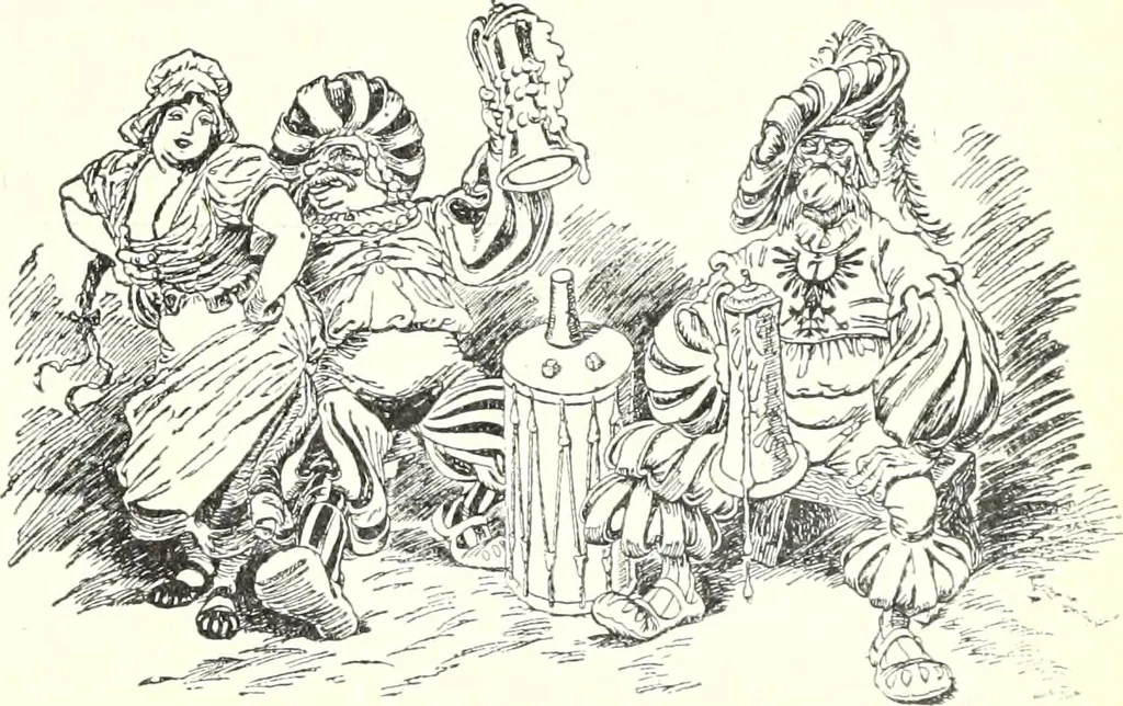 An illustration from Les maitres humoristes : les meilleurs dessins : les meilleurs légendes, 1905, leaf 114