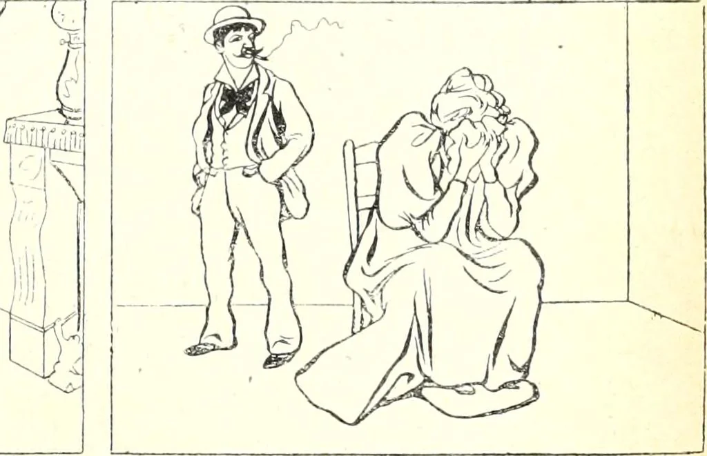 An illustration from Les maitres humoristes : les meilleurs dessins : les meilleurs légendes, 1905, leaf 116