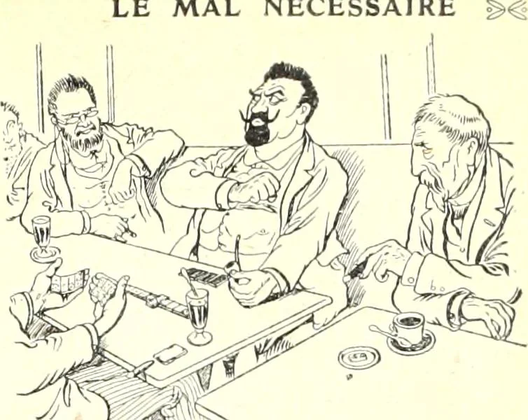 An illustration from Les maitres humoristes : les meilleurs dessins : les meilleurs légendes, 1905, leaf 12