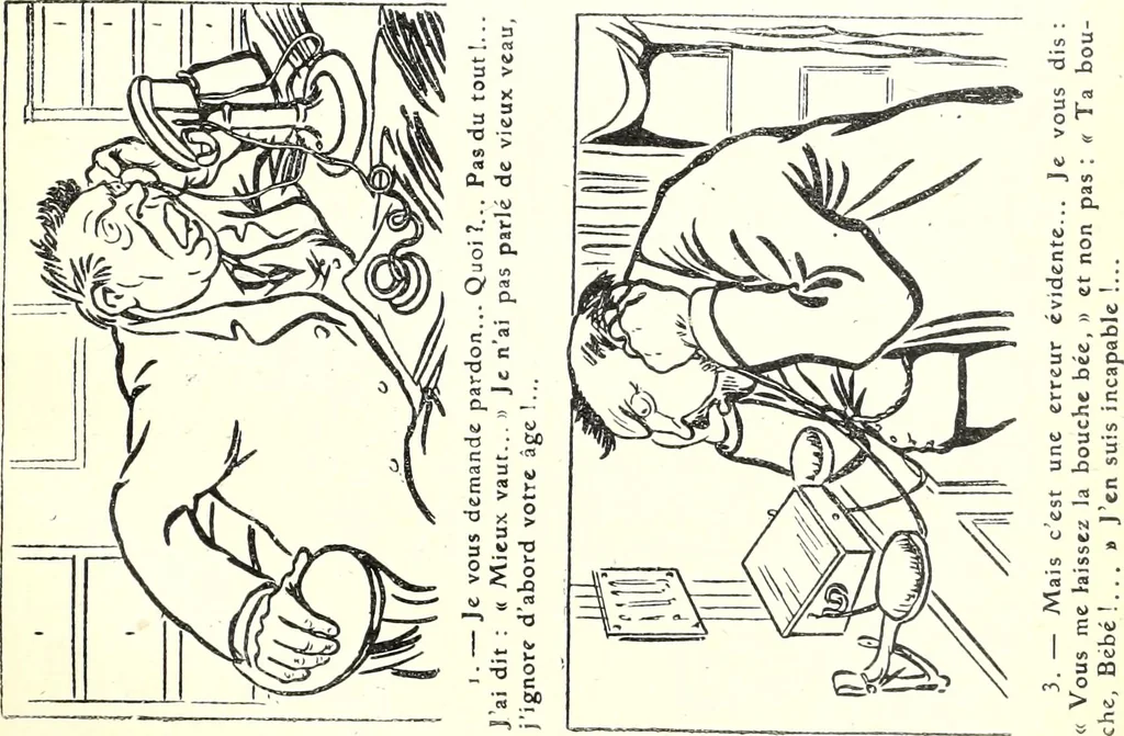 An illustration from Les maitres humoristes : les meilleurs dessins : les meilleurs légendes, 1905, leaf 120