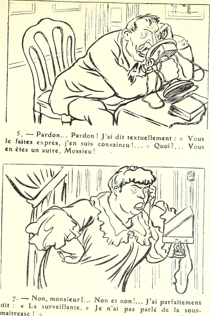 An illustration from Les maitres humoristes : les meilleurs dessins : les meilleurs légendes, 1905, leaf 122