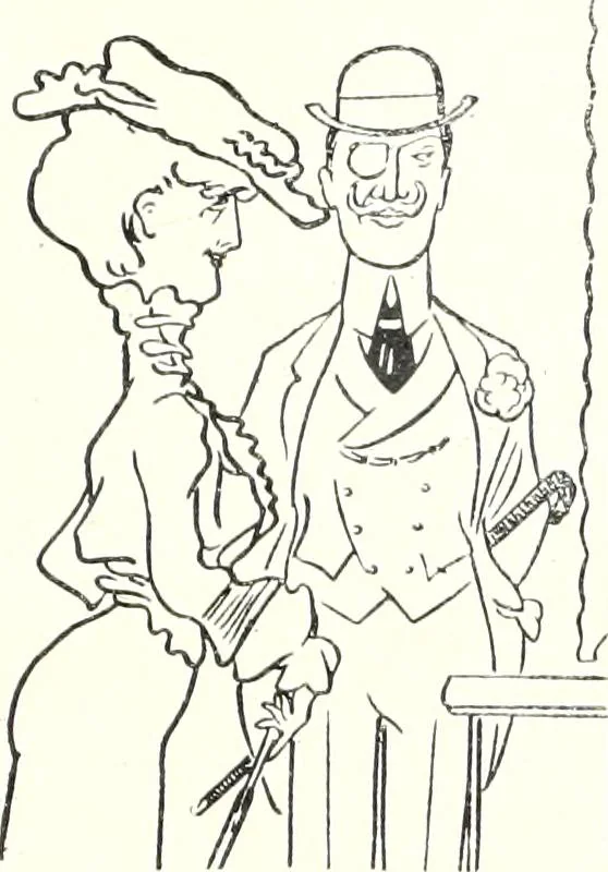 An illustration from Les maitres humoristes : les meilleurs dessins : les meilleurs légendes, 1905, leaf 124