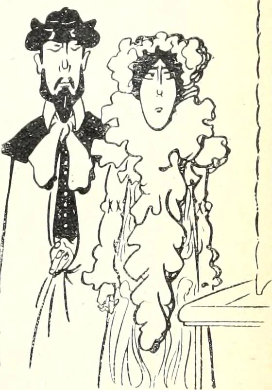 An illustration from Les maitres humoristes : les meilleurs dessins : les meilleurs légendes, 1905, leaf 124