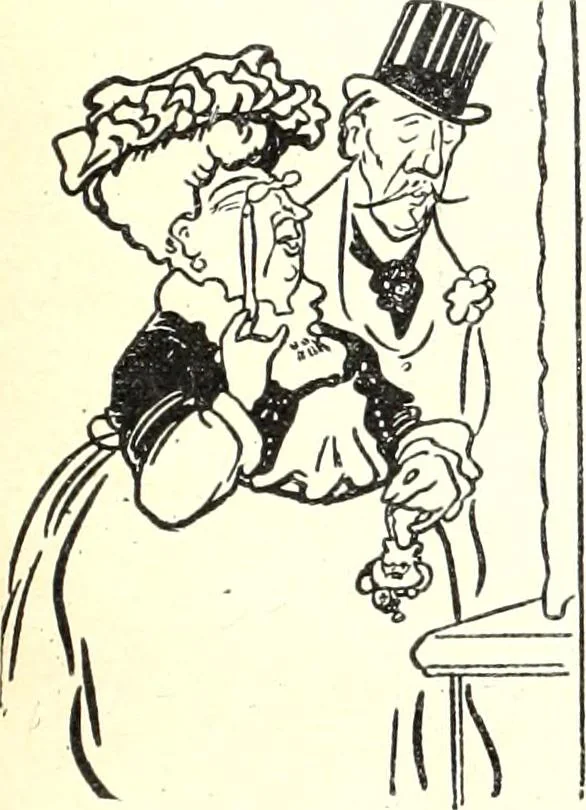 An illustration from Les maitres humoristes : les meilleurs dessins : les meilleurs légendes, 1905, leaf 126