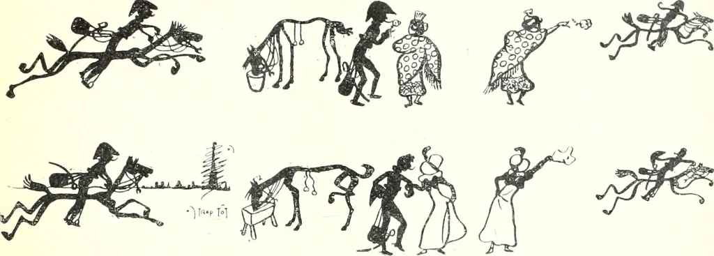 An illustration from Les maitres humoristes : les meilleurs dessins : les meilleurs légendes, 1905, leaf 132