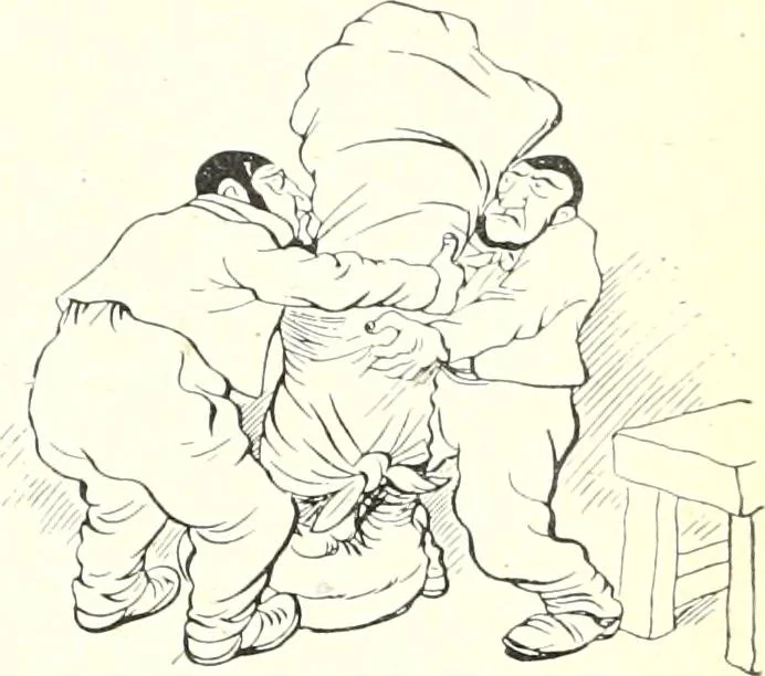 An illustration from Les maitres humoristes : les meilleurs dessins : les meilleurs légendes, 1905, leaf 134