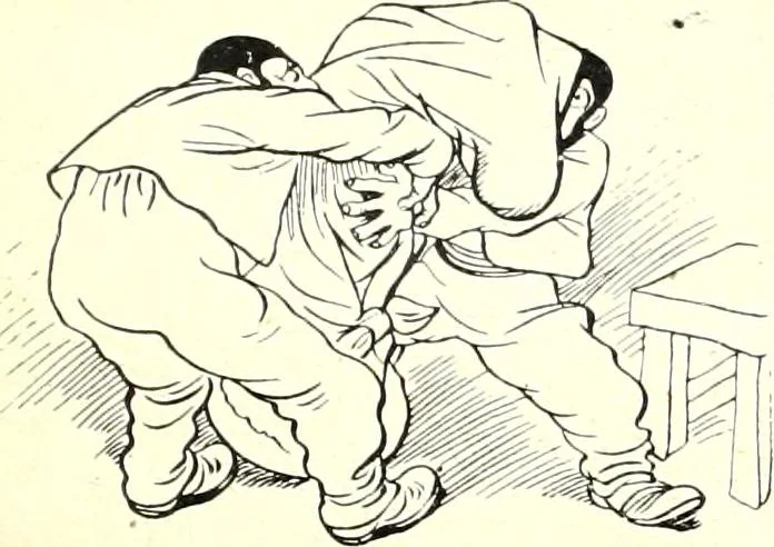 An illustration from Les maitres humoristes : les meilleurs dessins : les meilleurs légendes, 1905, leaf 134