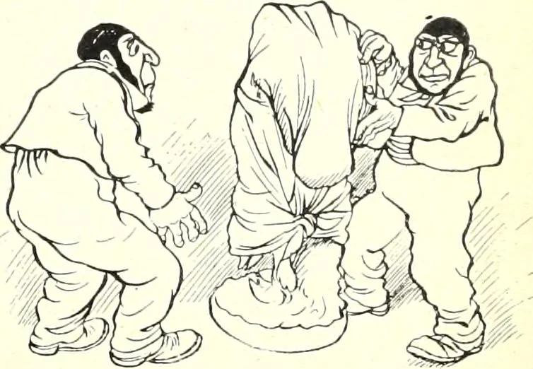 An illustration from Les maitres humoristes : les meilleurs dessins : les meilleurs légendes, 1905, leaf 134