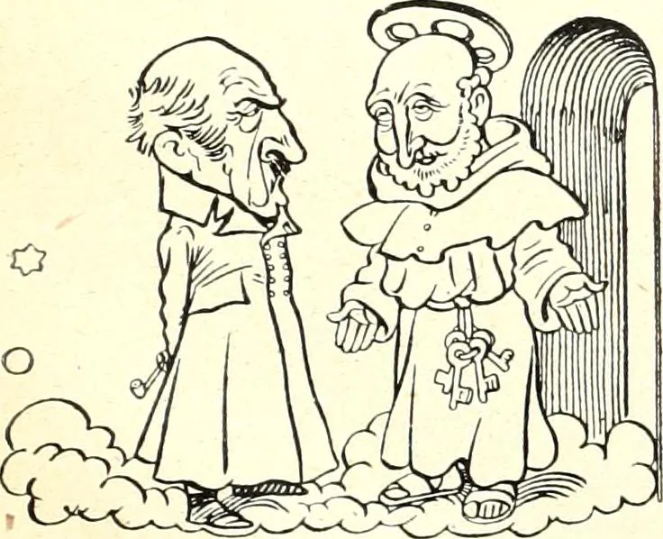An illustration from Les maitres humoristes : les meilleurs dessins : les meilleurs légendes, 1905, leaf 142