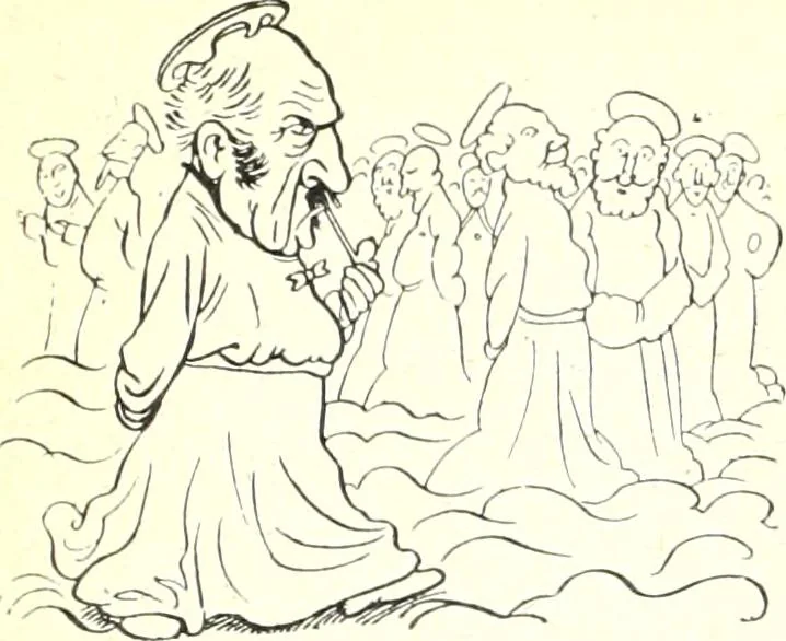 An illustration from Les maitres humoristes : les meilleurs dessins : les meilleurs légendes, 1905, leaf 144