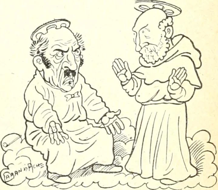 An illustration from Les maitres humoristes : les meilleurs dessins : les meilleurs légendes, 1905, leaf 144