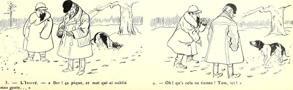 An illustration from Les maitres humoristes : les meilleurs dessins : les meilleurs légendes, 1905, leaf 146