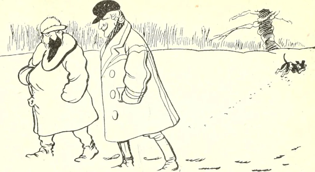 An illustration from Les maitres humoristes : les meilleurs dessins : les meilleurs légendes, 1905, leaf 148