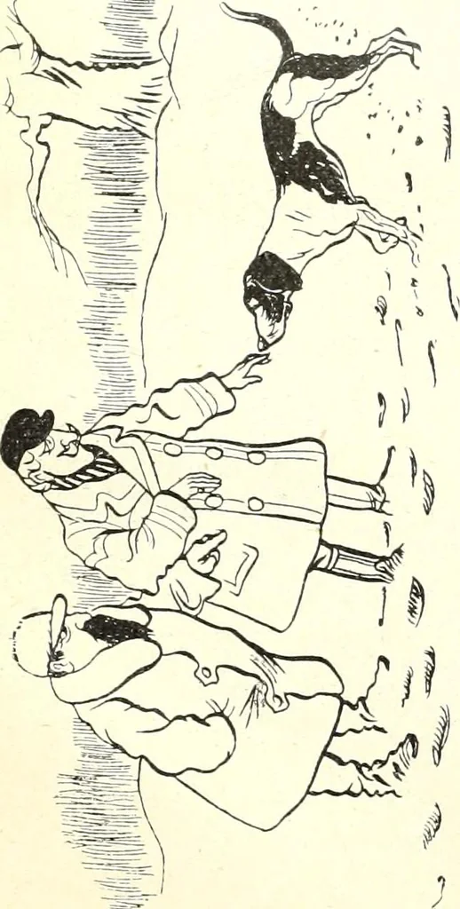 An illustration from Les maitres humoristes : les meilleurs dessins : les meilleurs légendes, 1905, leaf 148