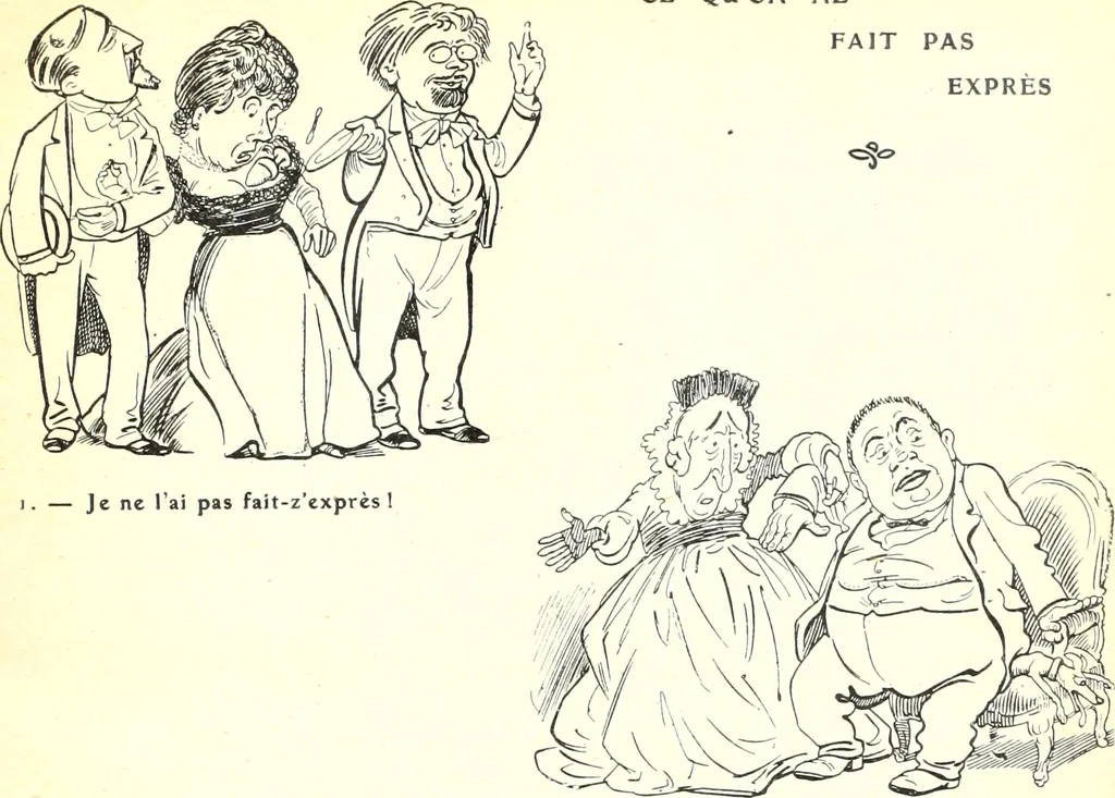 An illustration from Les maitres humoristes : les meilleurs dessins : les meilleurs légendes, 1905, leaf 150