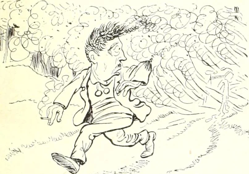 An illustration from Les maitres humoristes : les meilleurs dessins : les meilleurs légendes, 1905, leaf 152