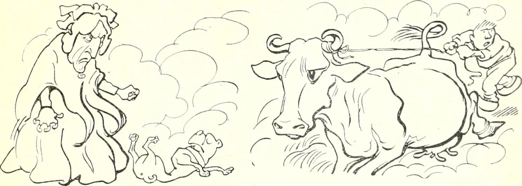 An illustration from Les maitres humoristes : les meilleurs dessins : les meilleurs légendes, 1905, leaf 156