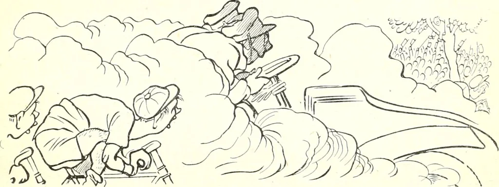 An illustration from Les maitres humoristes : les meilleurs dessins : les meilleurs légendes, 1905, leaf 156
