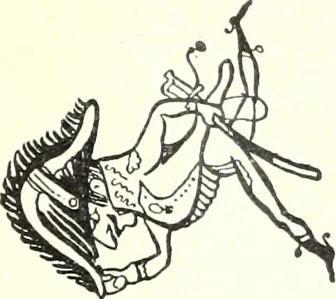 An illustration from Les maitres humoristes : les meilleurs dessins : les meilleurs légendes, 1905, leaf 158