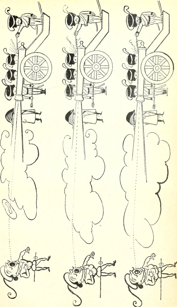 An illustration from Les maitres humoristes : les meilleurs dessins : les meilleurs légendes, 1905, leaf 160