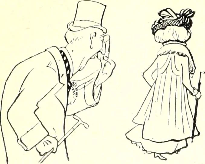 An illustration from Les maitres humoristes : les meilleurs dessins : les meilleurs légendes, 1905, leaf 18