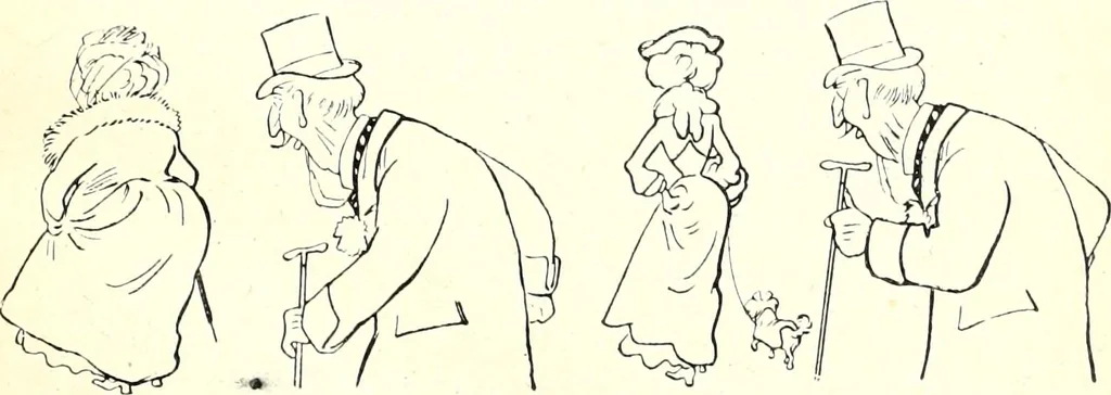 An illustration from Les maitres humoristes : les meilleurs dessins : les meilleurs légendes, 1905, leaf 18