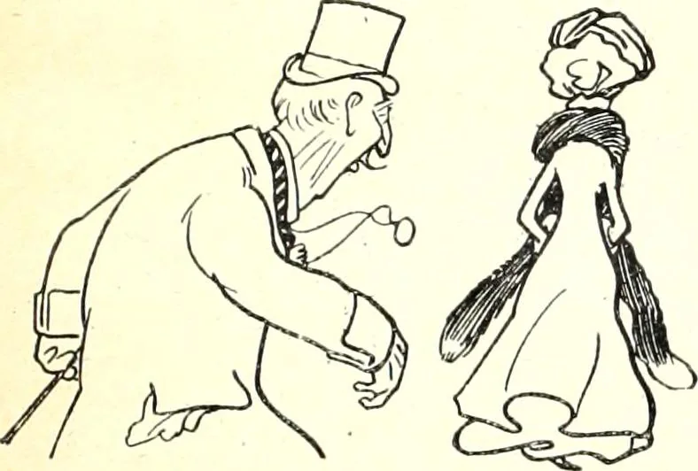 An illustration from Les maitres humoristes : les meilleurs dessins : les meilleurs légendes, 1905, leaf 20
