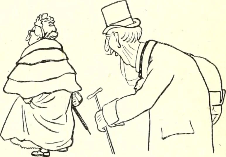 An illustration from Les maitres humoristes : les meilleurs dessins : les meilleurs légendes, 1905, leaf 20